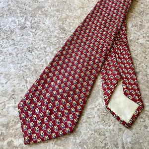 Années 1940 années 50 BEAU BRUMMELL Red Rayon acétate Cravate | Ivy League Trad