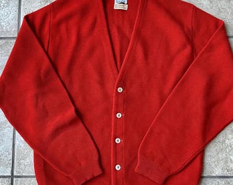 1960s BRENT Wool Mohair Zip-up Cardigan | Medium | MONTGOMERY WARD