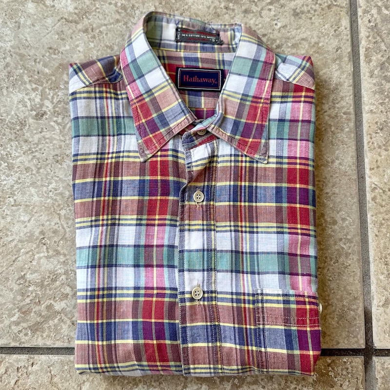60s Madras Shirt - Etsy