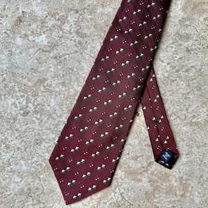 Vintage POLO RALPH LAUREN Wine Red Silk Twill Tie | Made in Usa Ivy League Trad
