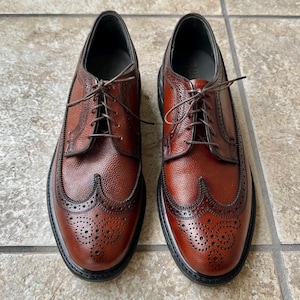 Vintage DEXTER Brown Scotch Grain Long Wing Blucher | Size  display picture 2