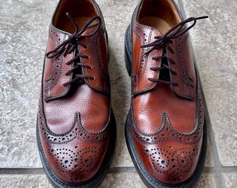 Vintage Florsheim Quality Mens 9 D Brown‎ Scotch Grain Leather Derby Dress Shoes Shop Florsheim Brown Leather Shoes | The Suit Depot main image 4