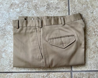 1960s US ARMY Khaki Cotton Twill Chinos | 33 X 30 | Ivy League