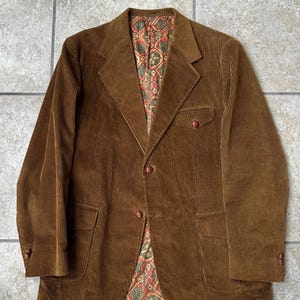 1970年代 SEARS ブラウンコットンコーデュロイベルトバックスポーツ