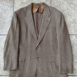 1950s Brown & Green Tweed Sport Coat | 42 43 Regular | ROGERS PEET