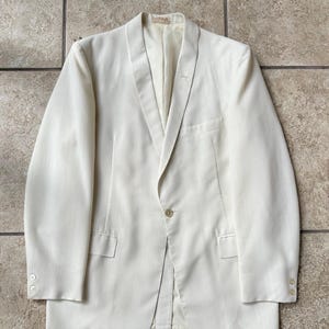 1960s AFTER SIX Cream Wash n’ Wear Shawl Collar Dinner Jacket | 38 39 Regular
