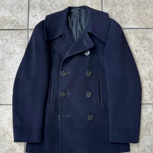 1940s Navy Pea Coat - Etsy
