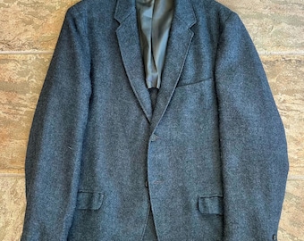 Vintage OXXFORD CLOTHES Navy Blue Cashmere Sport Coat | 38 39