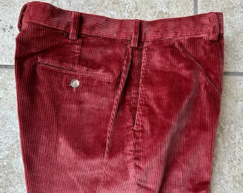 J. PRESS Red Cotton Corduroy Trousers | 34 x 35.25 | Ivy League Trad