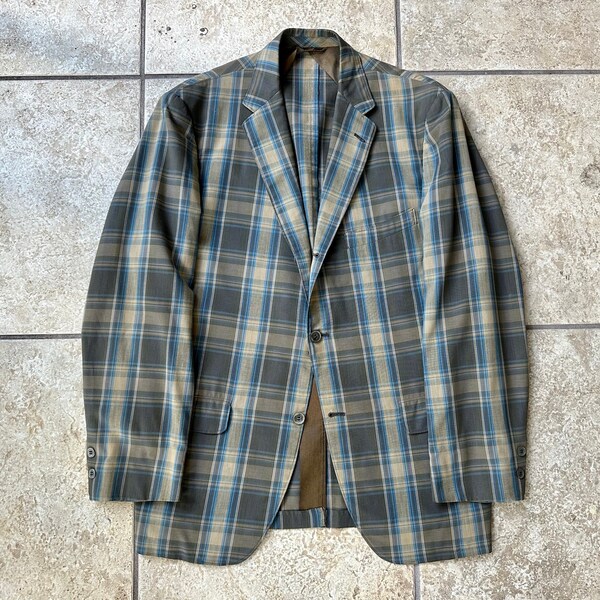 patchwork madras sport coat