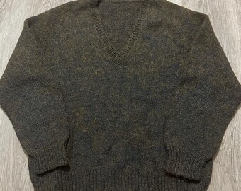 1960s BRENT Wool Mohair Zip-up Cardigan | Medium | MONTGOMERY WARD