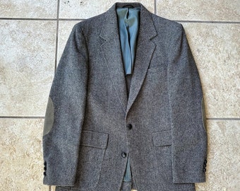 Vintage 1950s Wool SHAWL COLLAR Tuxedo Jacket Size 44 R Suit Wedding ...