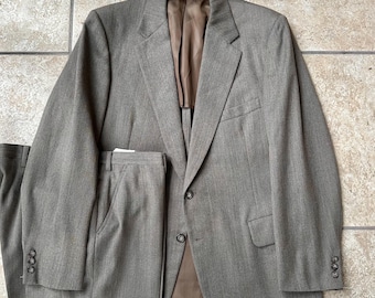 AS IS 1990s Giorgio Armani Wool Pants, Size 36 | 90s Vintage Brown