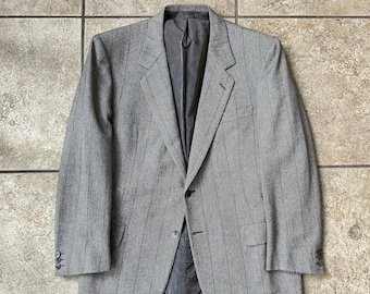 Vintage BRIONI Gray Windowpane Plaid Wool Cashmere Sport Coat | 40 41 Regular | Neapolitan Trad