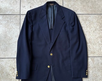 Vintage SOUTHWICK Navy Blue Doeskin Sack Blazer | 39 40 Regular / Long | 3/2 Roll Ivy League Trad