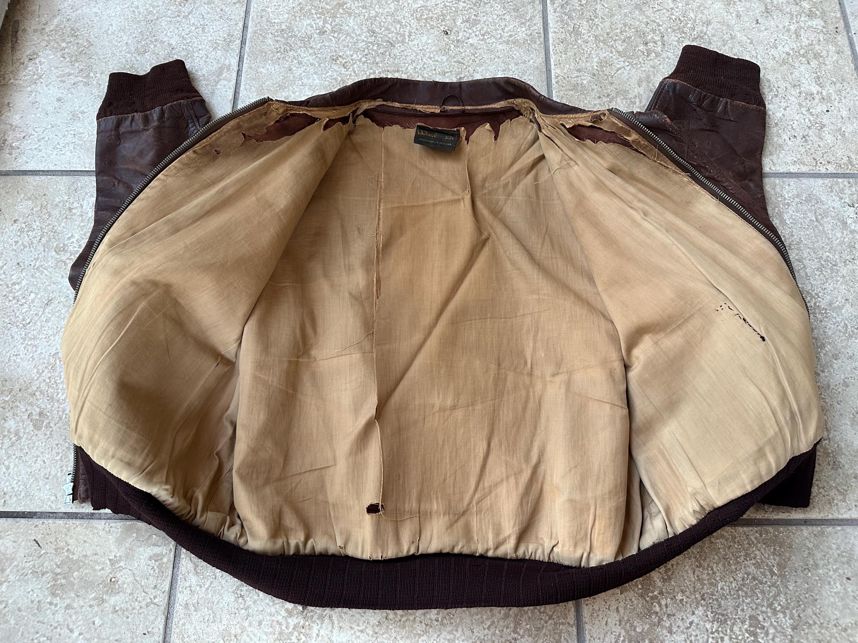 1940年代 MONTGOMERY WARD ブラウン A-2スタイル レザージャケット | M
