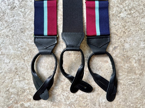 Vintage THURSTON Red & Blue Striped Barathea Suspenders Braces Made in  England Ivy League Trad -  Canada