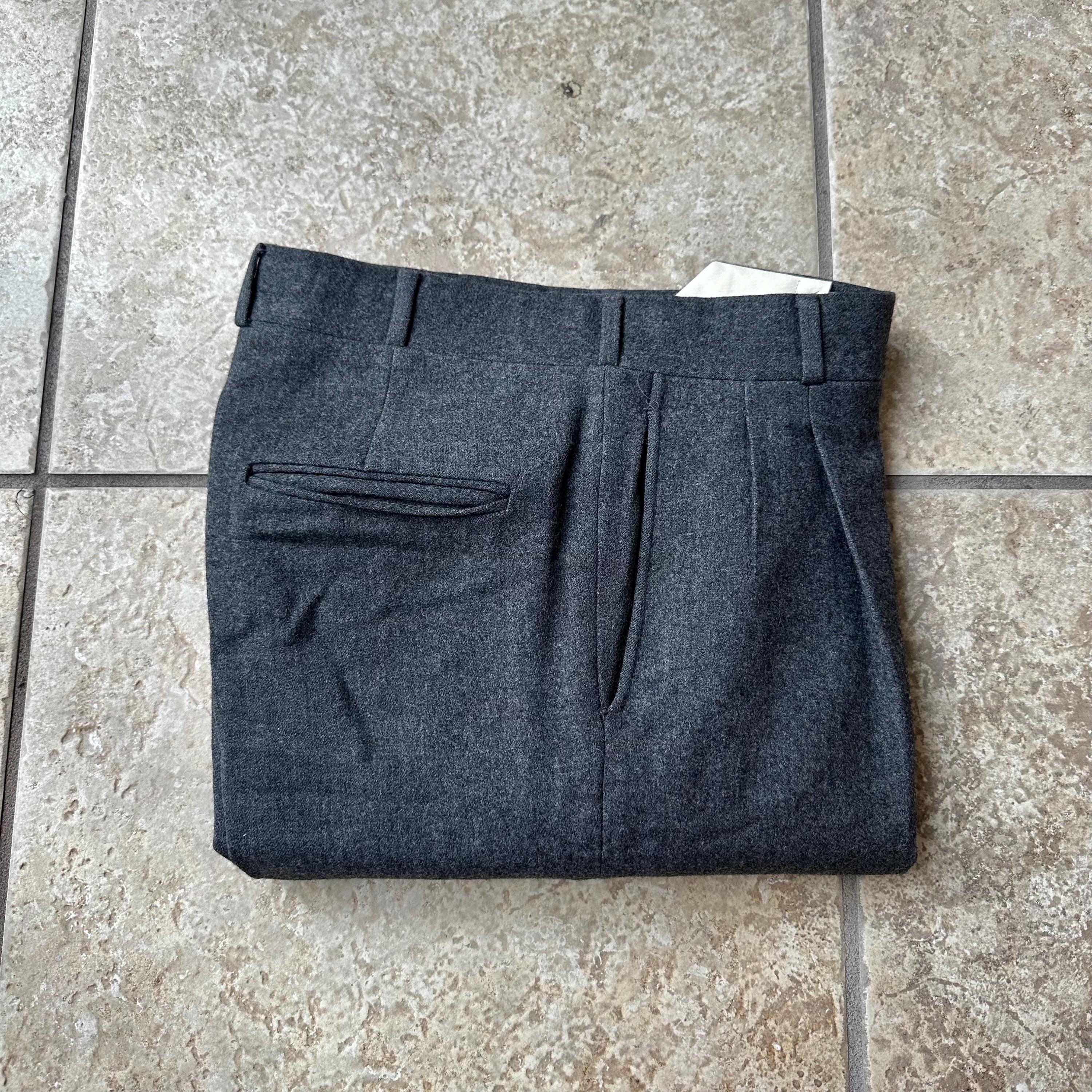 Pantalon Vintage Brooks Brothers Années 60 - Laine Noire, Plissé, Taille 40x31 - Style Ivy League