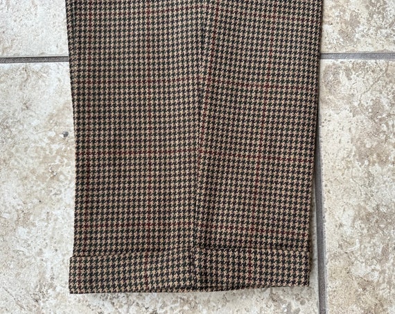 Vintage POLO RALPH LAUREN Brown Houndstooth Check… - image 7