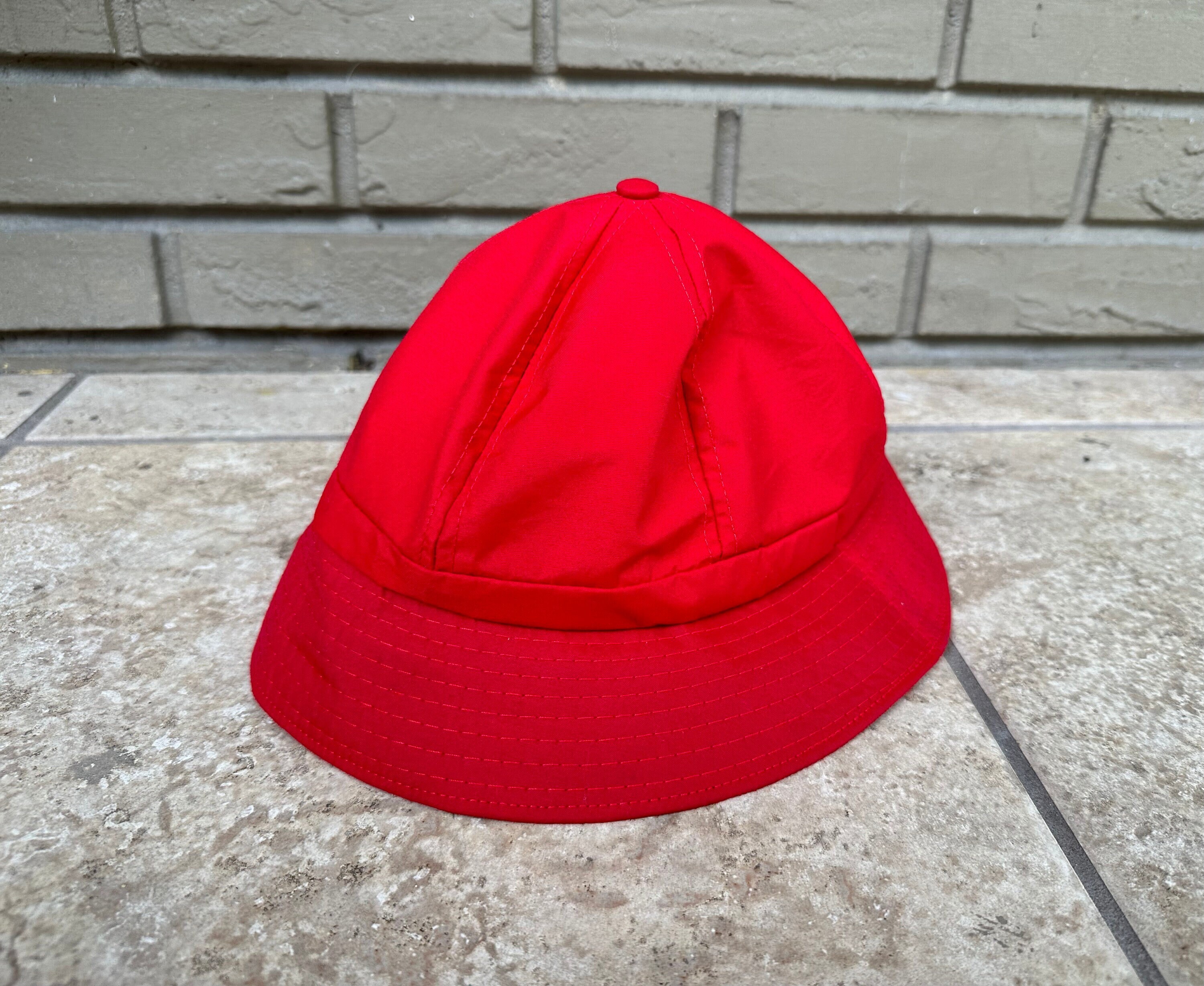 Casquette ajustable 5 panneaux en nylon vert fluo Columbia Sportswear vintage des années 90 - France