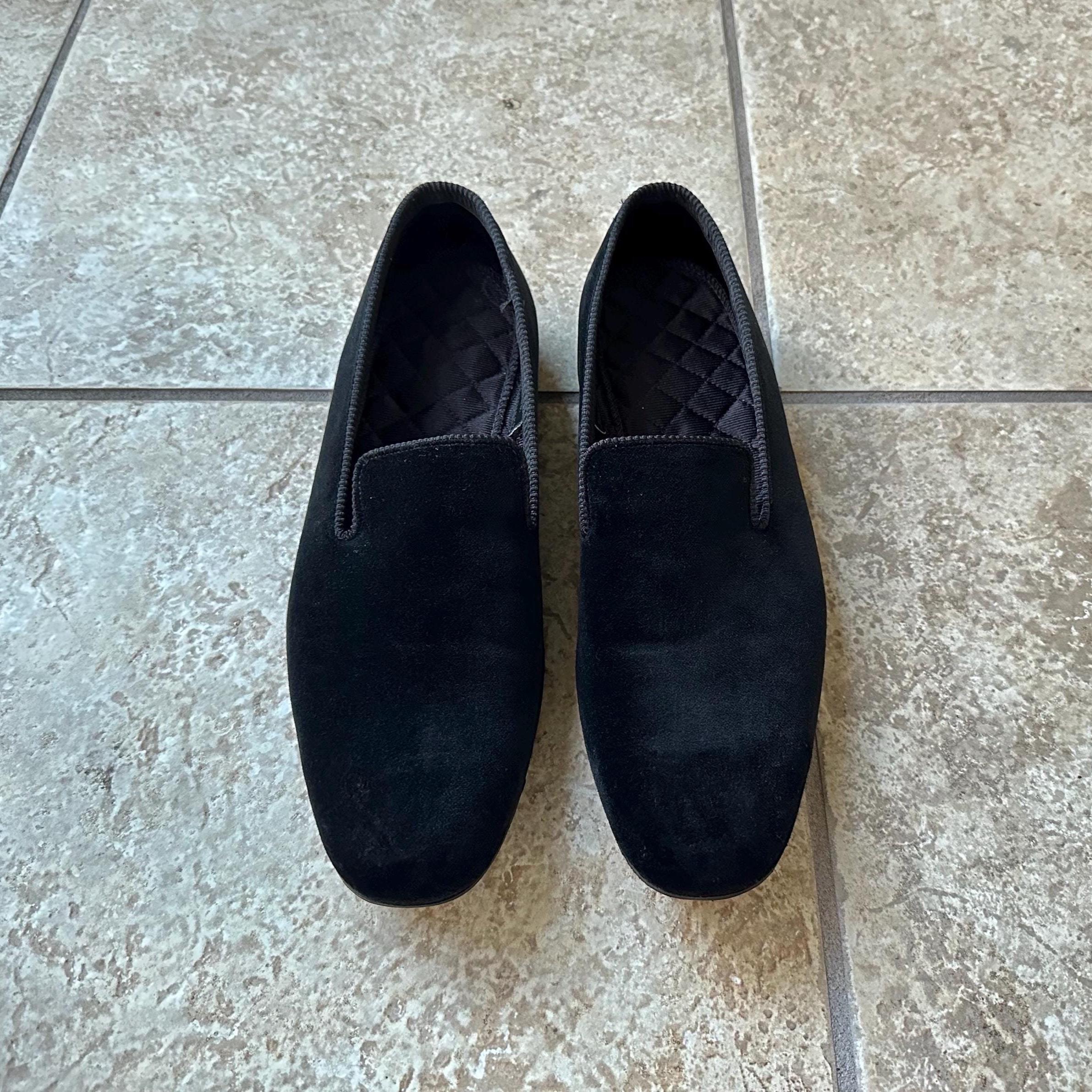 Vintage BROOKS BROTHERS Black Velvet Evening Slippers | Size Vintage BROOKS BROTHERS Black Velvet Evening Slippers | Size