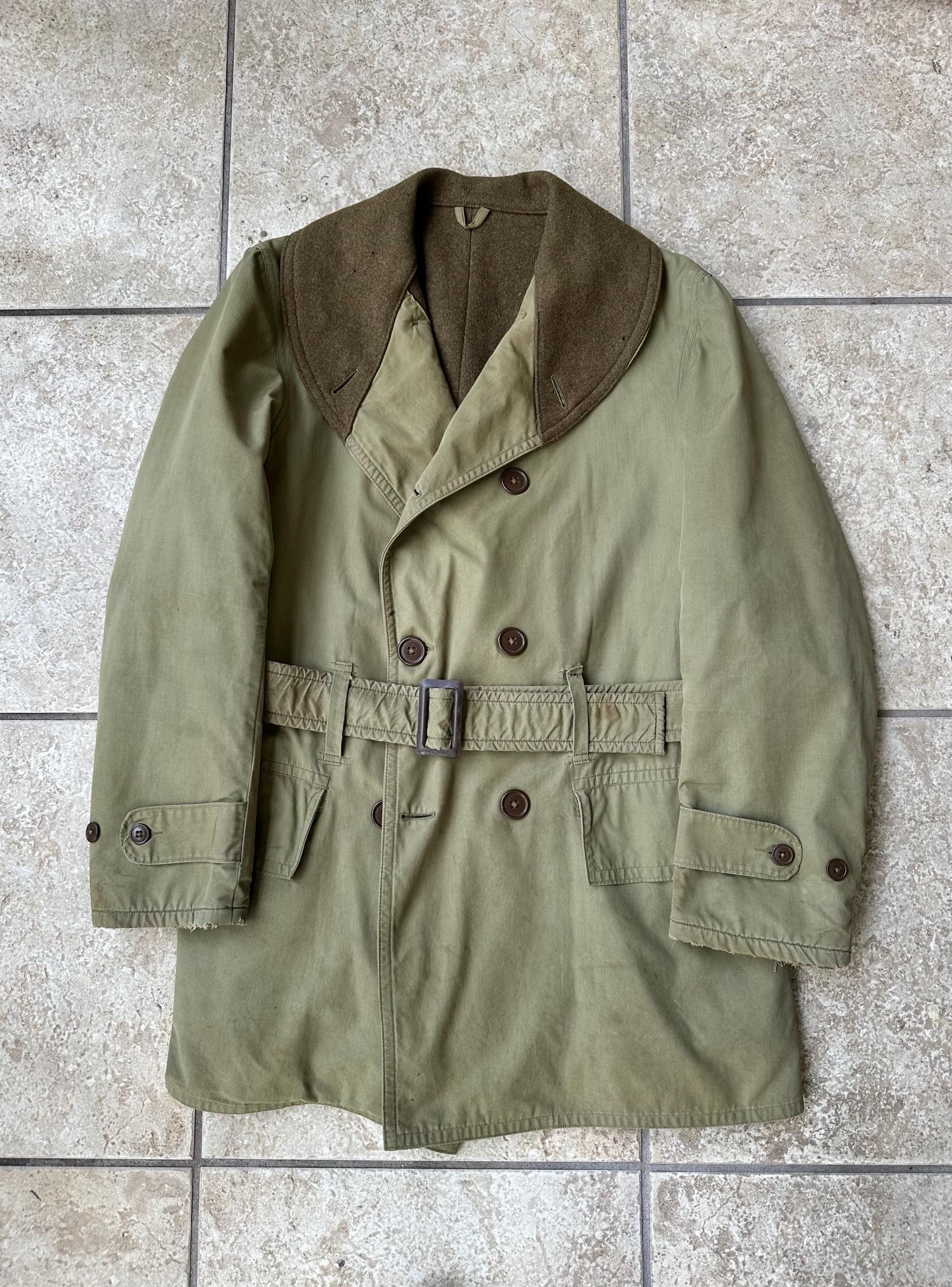 Reserved ** 1940s US Army OD Belted Mackinaw Jeep Coat