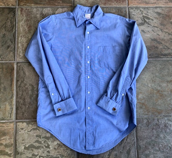 Vintage BROOKS BROTHERS French Blue End 