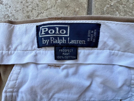 Vintage POLO RALPH LAUREN Khaki Cotton Twill Chin… - image 9