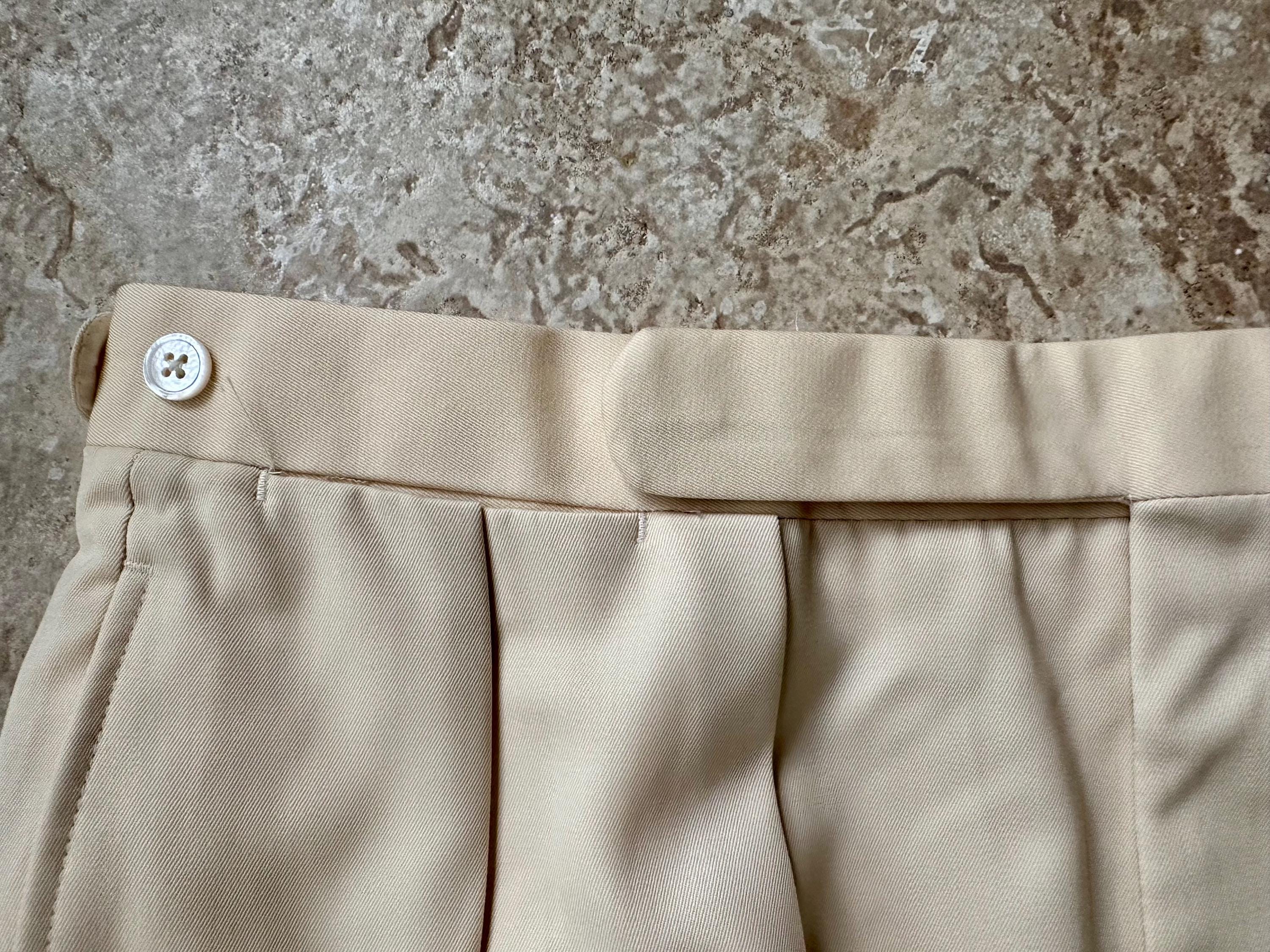 Deadstock RALPH LAUREN Purple Label Cream Gabardine Wool Deadstock RALPH LAUREN Purple Label Cream Gabardine Wool