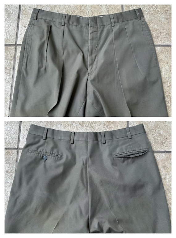 【BROOKS BROTHERS】1980's OLIVE KHAKI スーツ Vintage BROOKS BROTHERS Olive Green Poplin Wash N' Wear Sack Suit