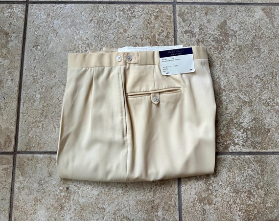Deadstock RALPH LAUREN Purple Label Cream Gabardine Wool