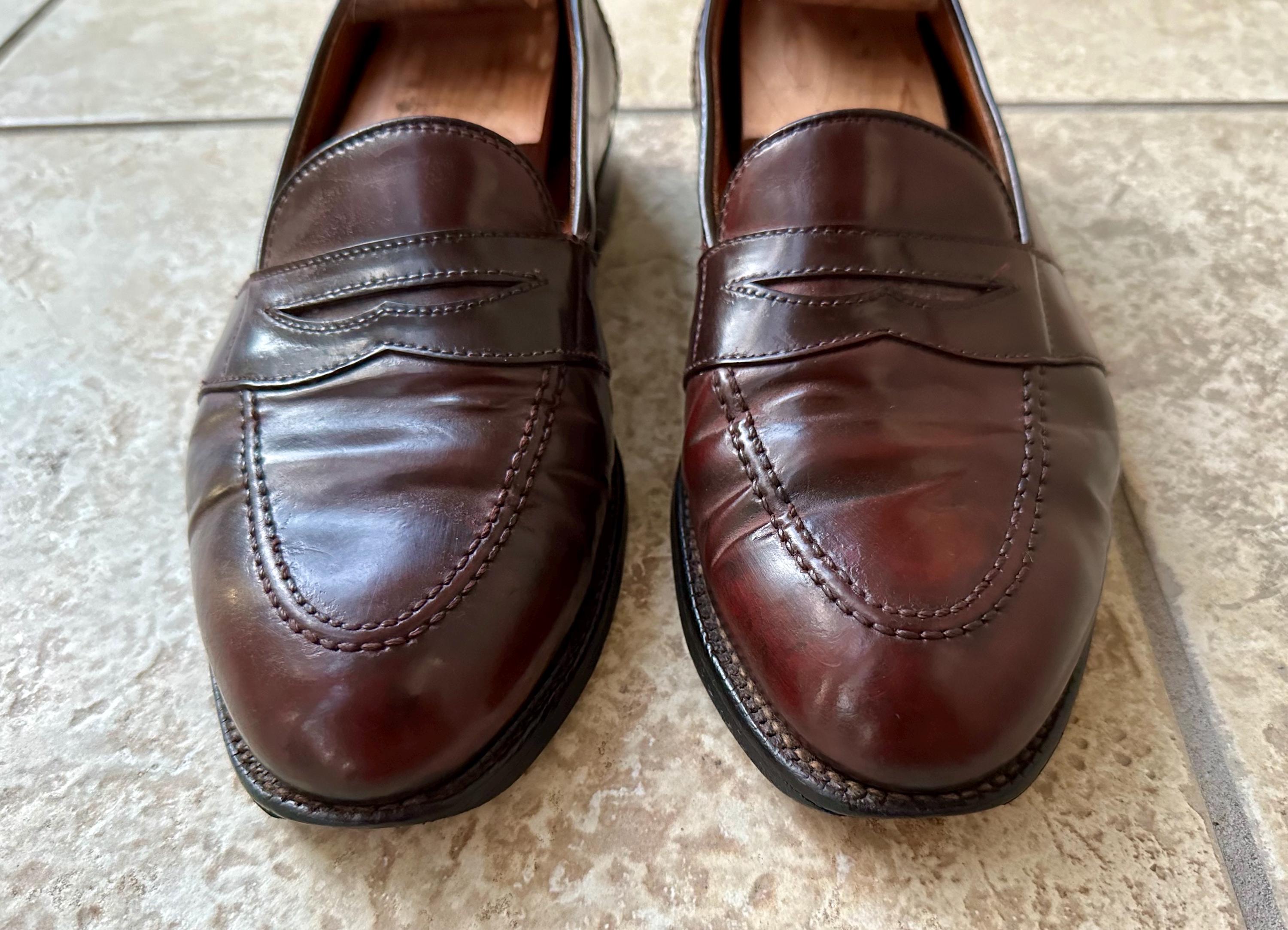 Vintage ALDEN Dark Burgundy Shell Cordovan Full Strap Vintage ALDEN Dark Burgundy Shell Cordovan Full Strap