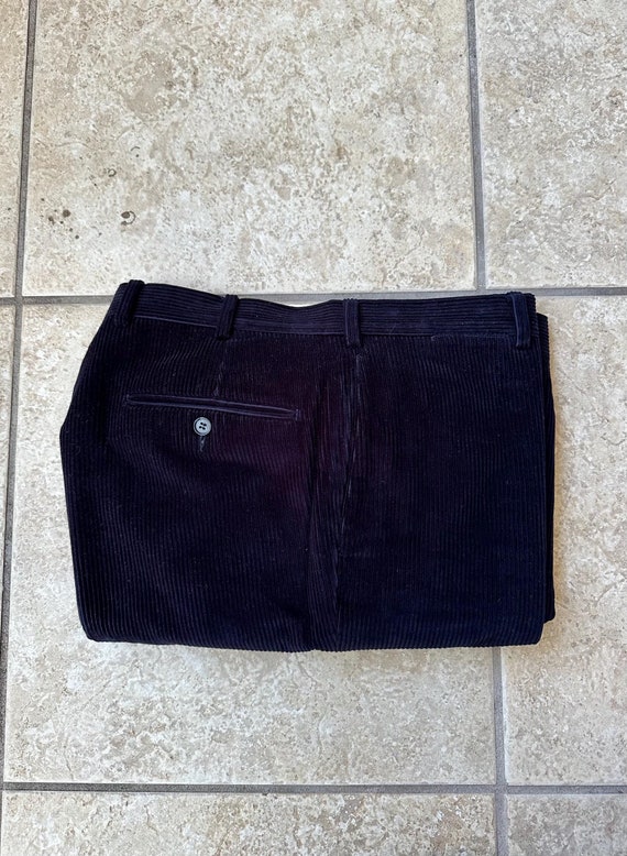 Vintage J. PRESS Navy Blue Corduroy Trousers | 33 x 28 | Made in Canada