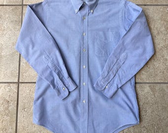 Vintage BROOKS BROTHERS Blue Oxford Cloth Button Down Shirt