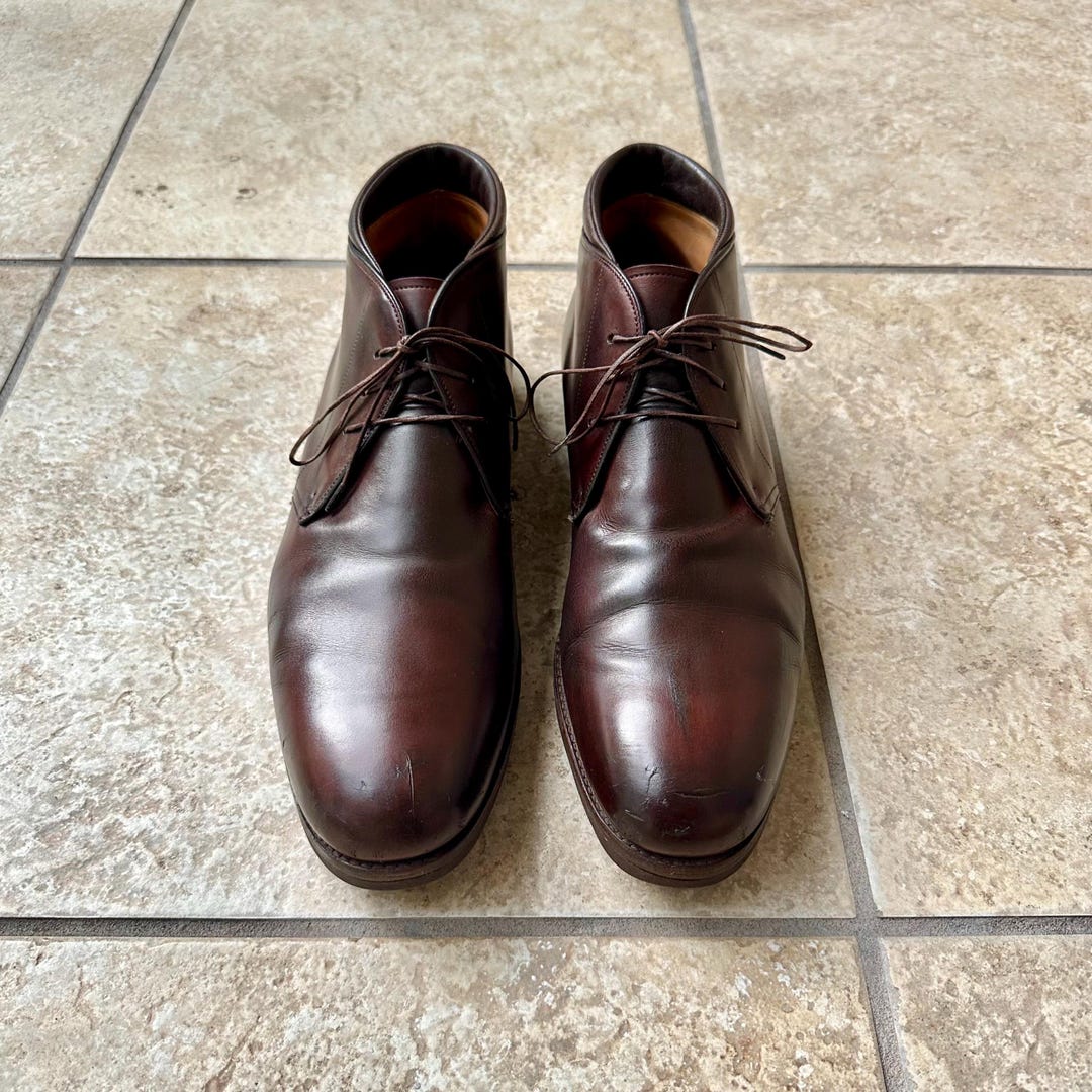 Vintage Church's Dark Brown Leather Chukka Boots Size 12 F UK