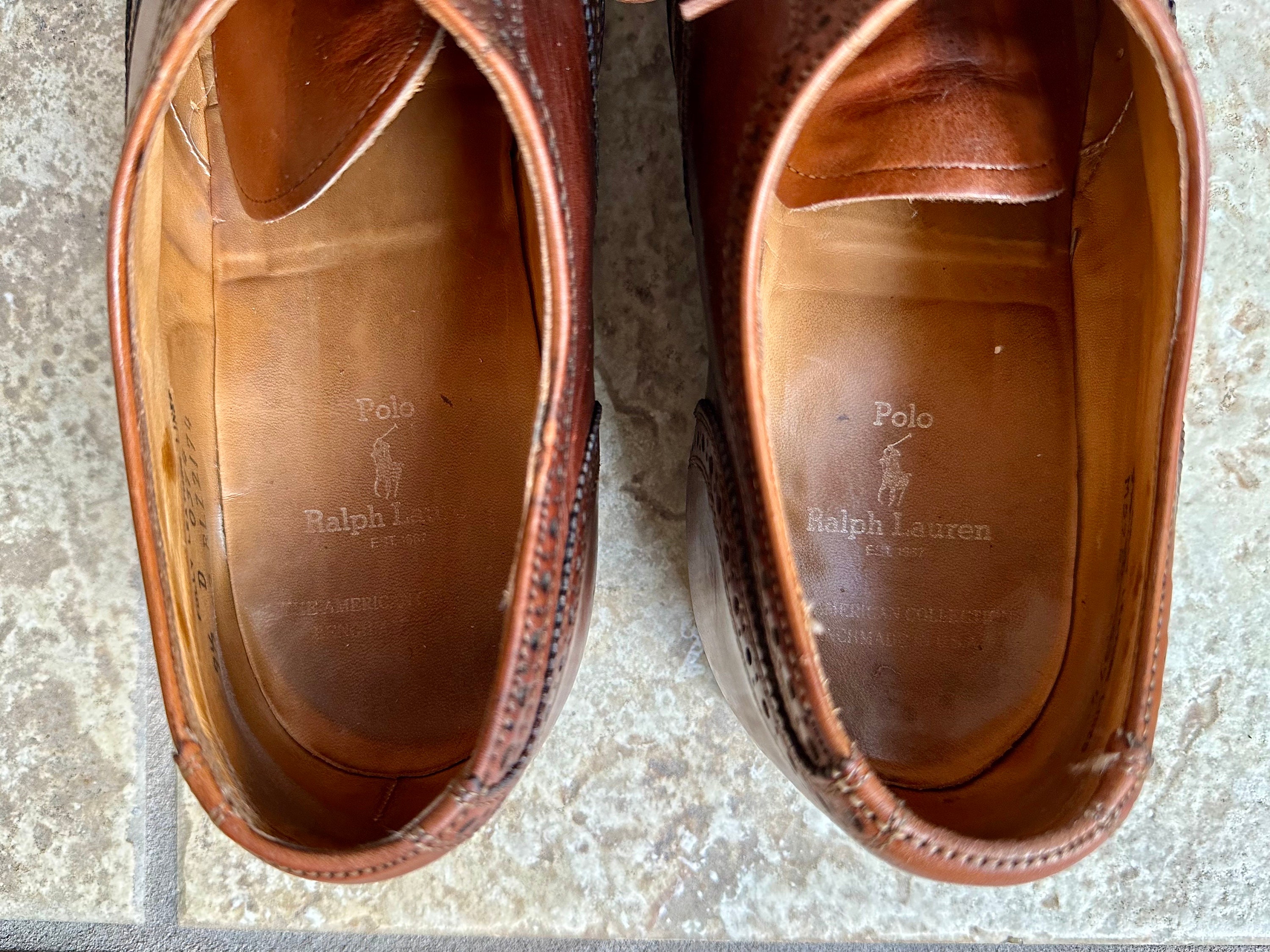 ヴィンテージ POLO RALPH LAUREN ブラウン カーフスキンレザー