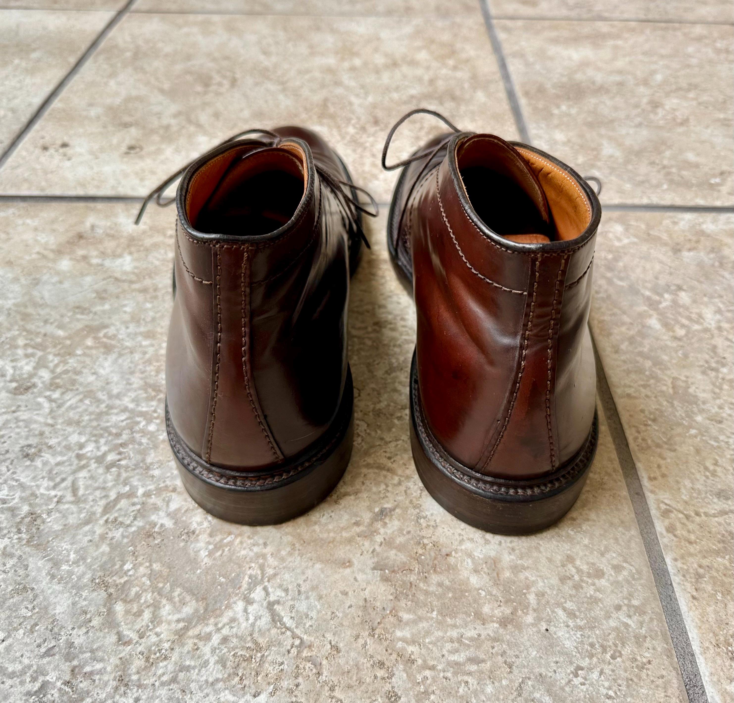 Vintage ALDEN Dark Brown Shell Cordovan Chukka Boots | Size 10.5 C