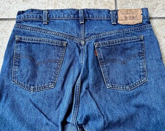 1980s LEVIS Blue Cotton Denim Jeans | 34 X 30.5 | 20505-0217 Made