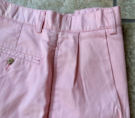Vintage POLO RALPH LAUREN Pink Cotton Pleated Shorts | Size Vintage POLO RALPH LAUREN Pink Cotton Pleated Shorts | Size