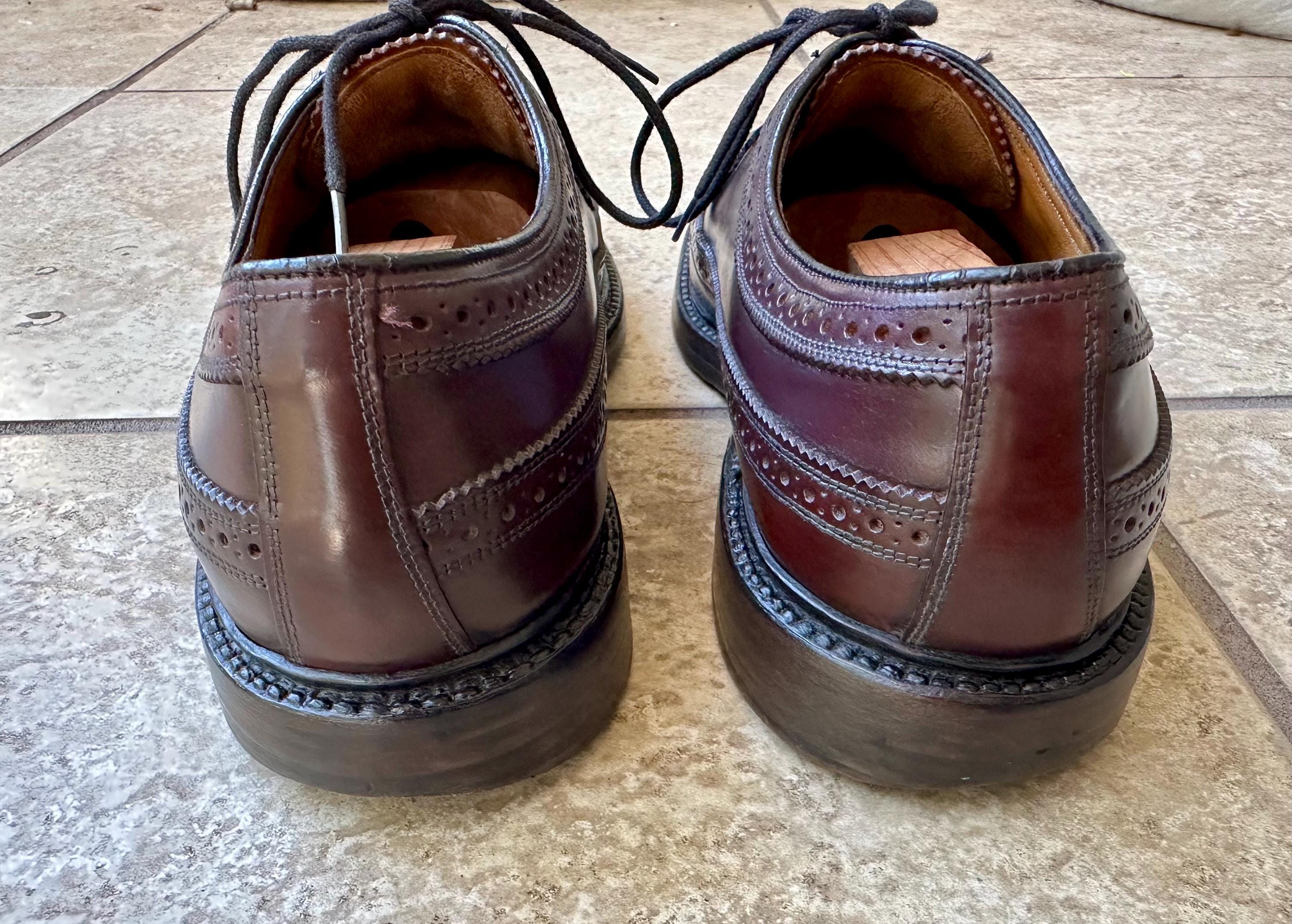 Vintage FLORSHEIM Brown Shell Cordovan Long Wing Bluchers | Size 8