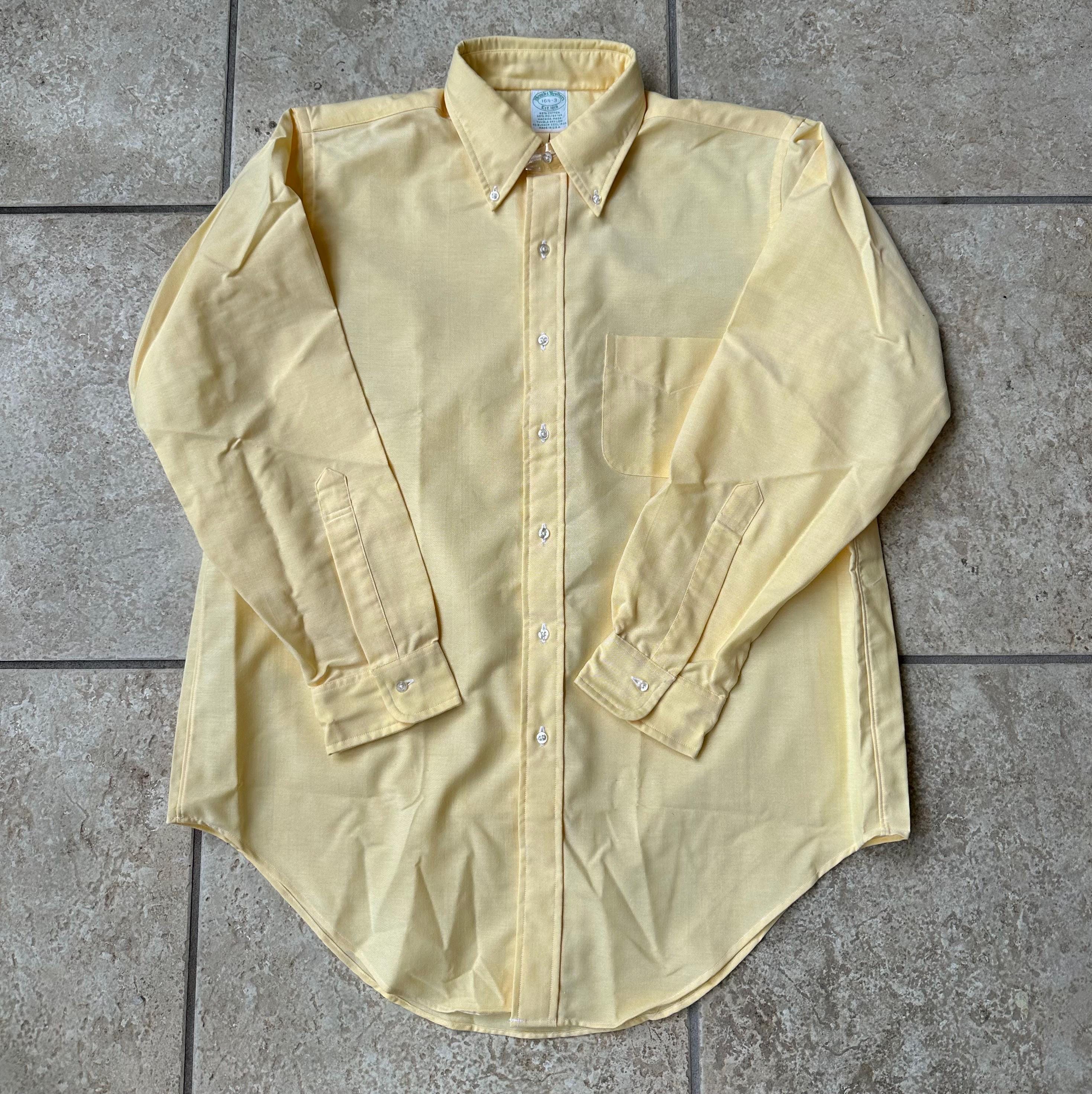 デッドストック BROOKS BROTHERS イエロー オックスフォード布 ボタン