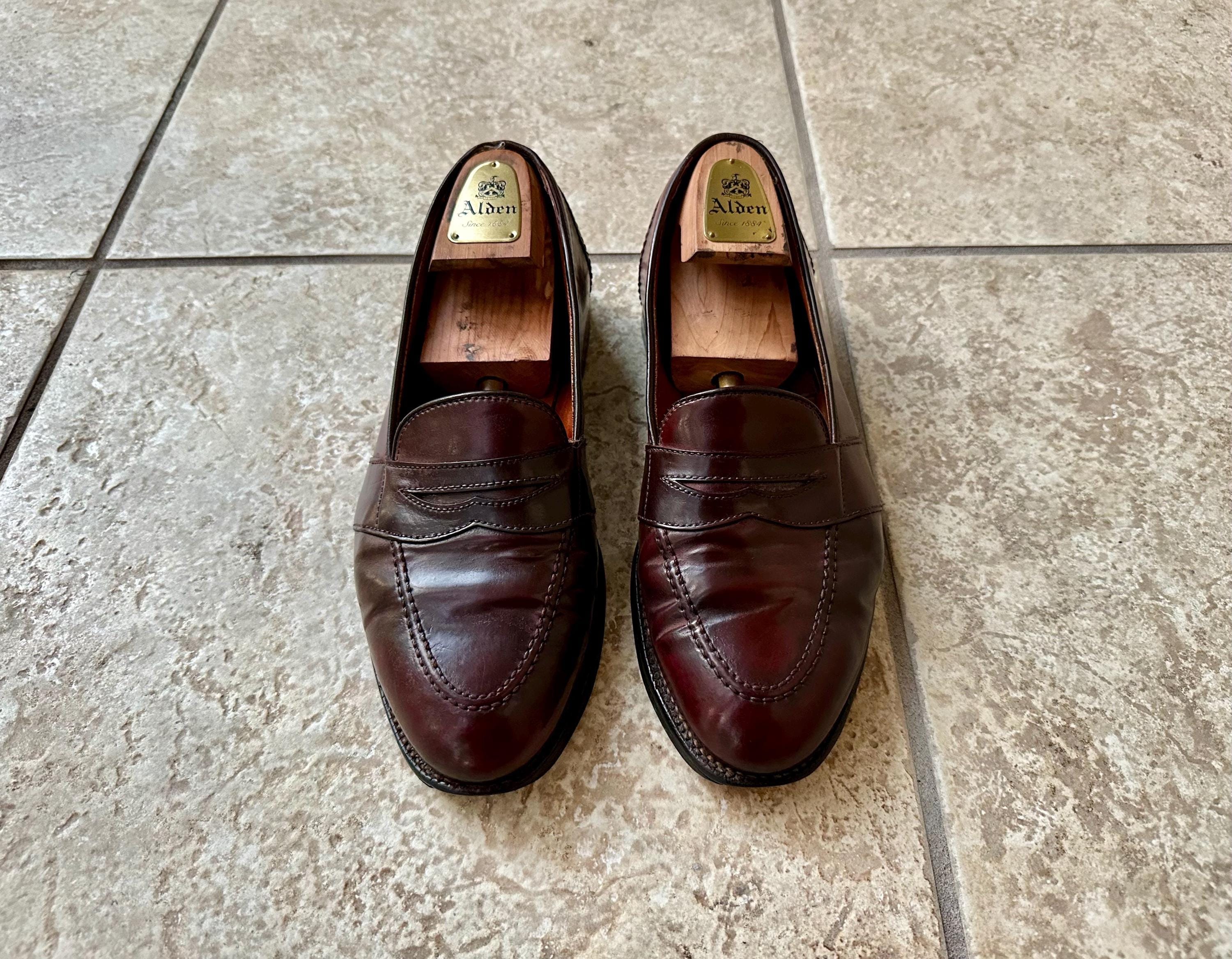 Vintage ALDEN Dark Burgundy Shell Cordovan Full Strap Vintage ALDEN Dark Burgundy Shell Cordovan Full Strap