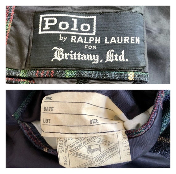 1970s POLO RALPH LAUREN Blue Plaid Linen Wool Sport Coat | 36