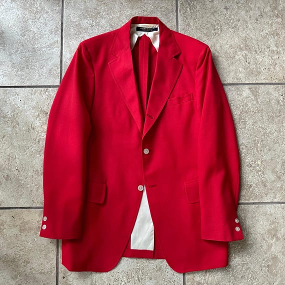 Deadstock BROOKS BROTHERS Red Linen Blend Sack Blazer | 39 Deadstock BROOKS BROTHERS Red Linen Blend Sack Blazer | 39