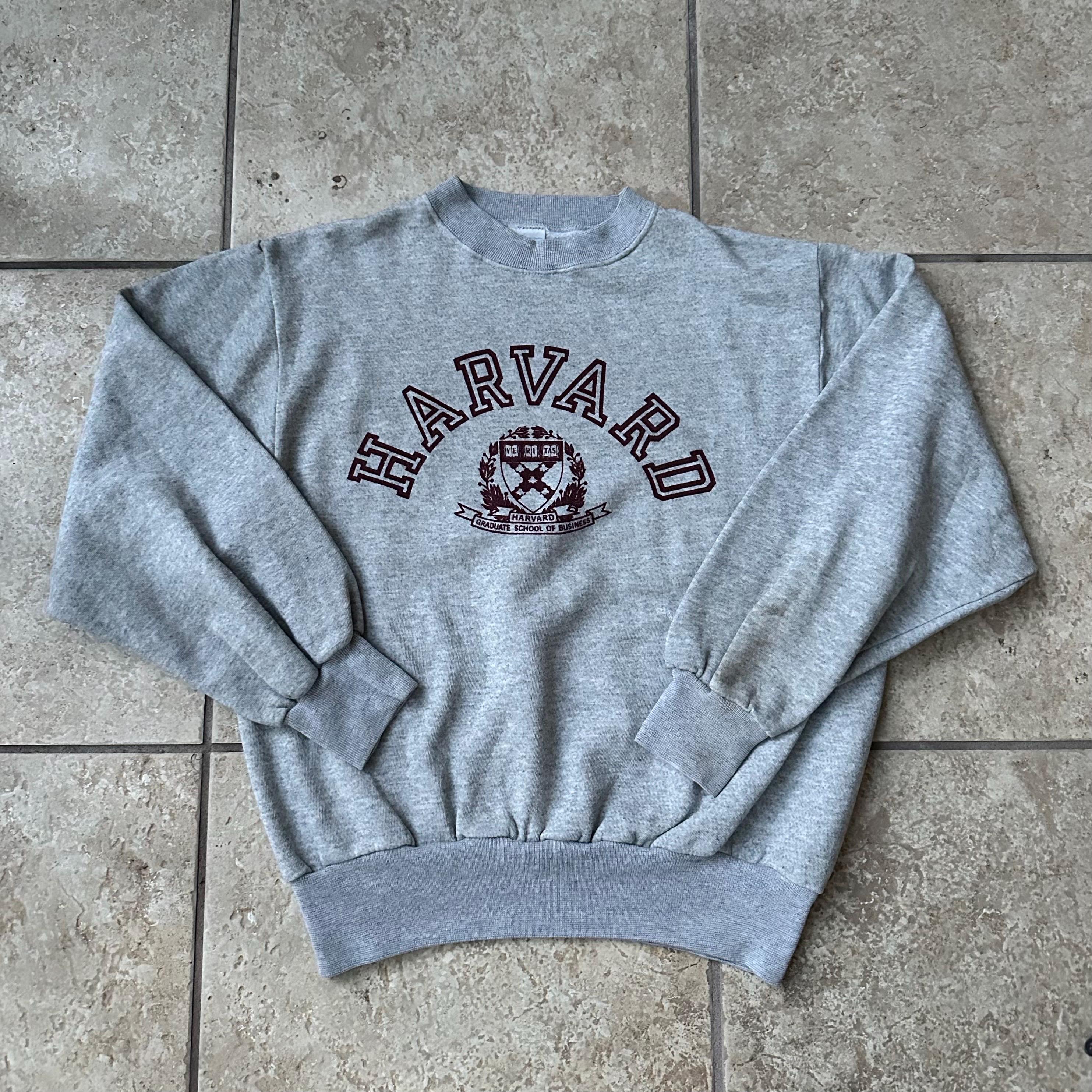 1980s CHAMPION Harvard Business School Gray Crewneck Sweatshirt