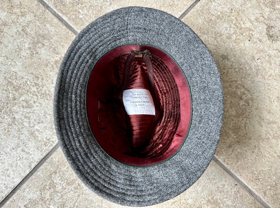 Vintage Gray Tweed Wool Trilby Hat | Size 7 1/4 | STACKPOLE MOORE TRYON View 6