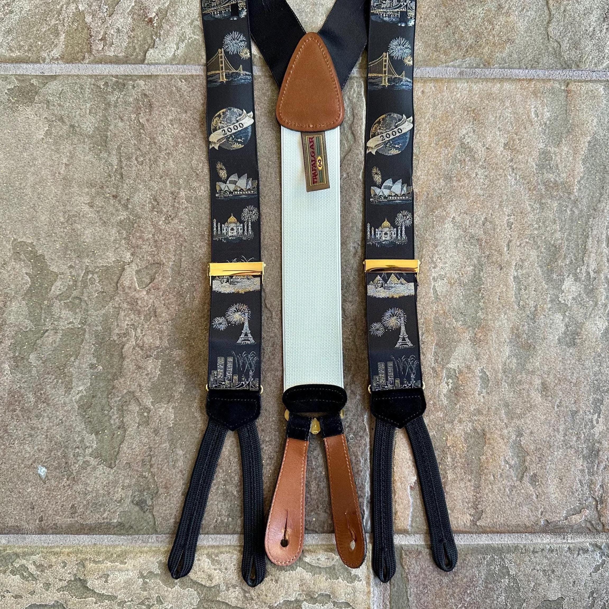 Vintage TRAFALGAR Limited Edition Silk Suspenders Braces | the New