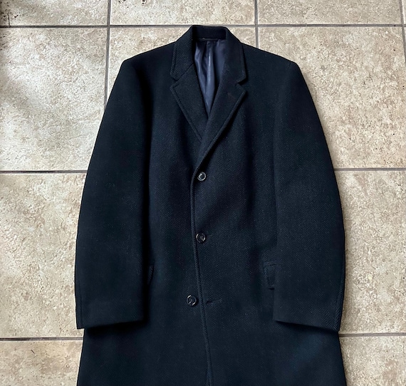 60s- Berry Burk　Herringbone Long Coat Big + Tall | Calvin Klein Herringbone Zale Overcoat | DXL