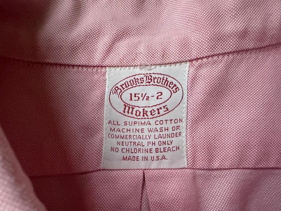 Vintage BROOKS BROTHERS Pink Oxford Cloth Button Down Shirt | 15.5