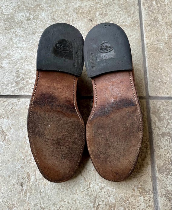 Vintage WALKOVER Brown Scotch Grain Split-toe Derby | 10 1/2  display picture 1